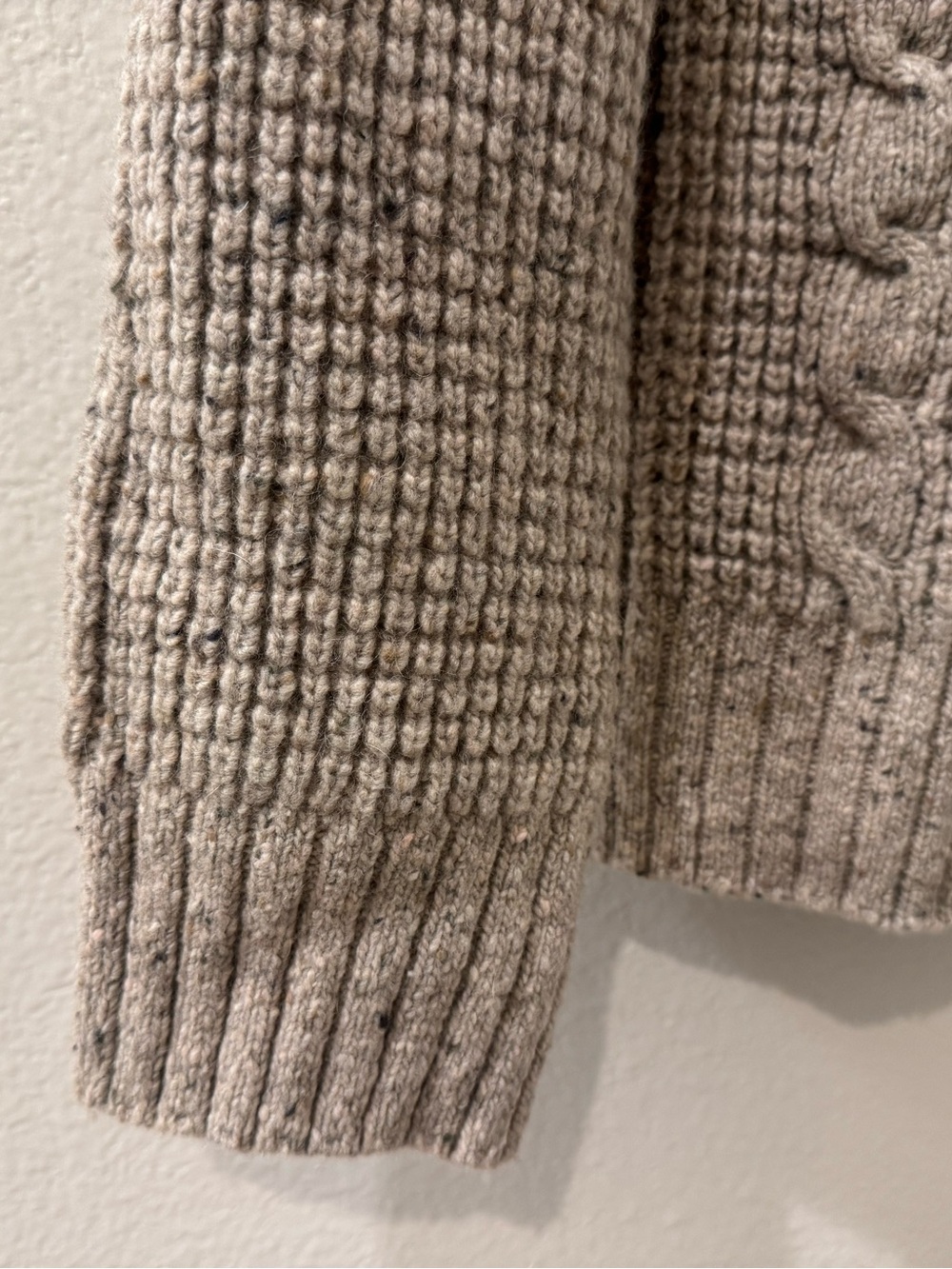 Madewell Cableknit Sweater - Tan barley - Size M - Picture 6 of 8